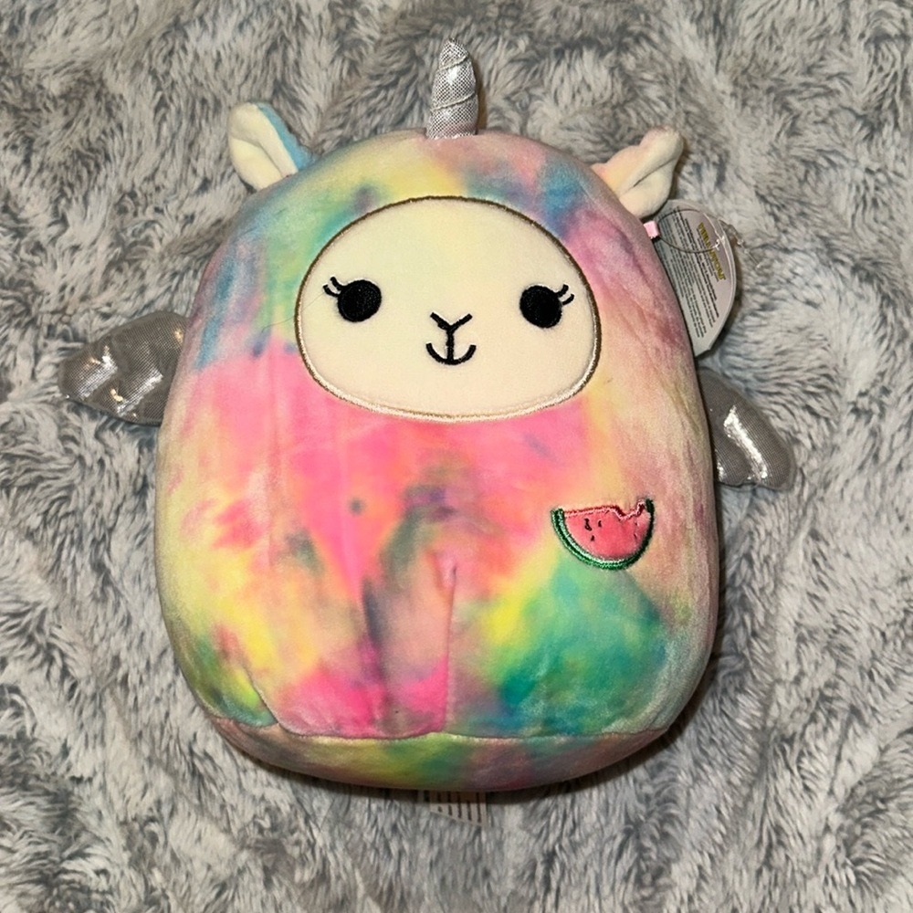 Squishmallows‎ 8 Inch Lucy-May Llama-Pegacorn Tie Dye Summer Fun Plush NWT